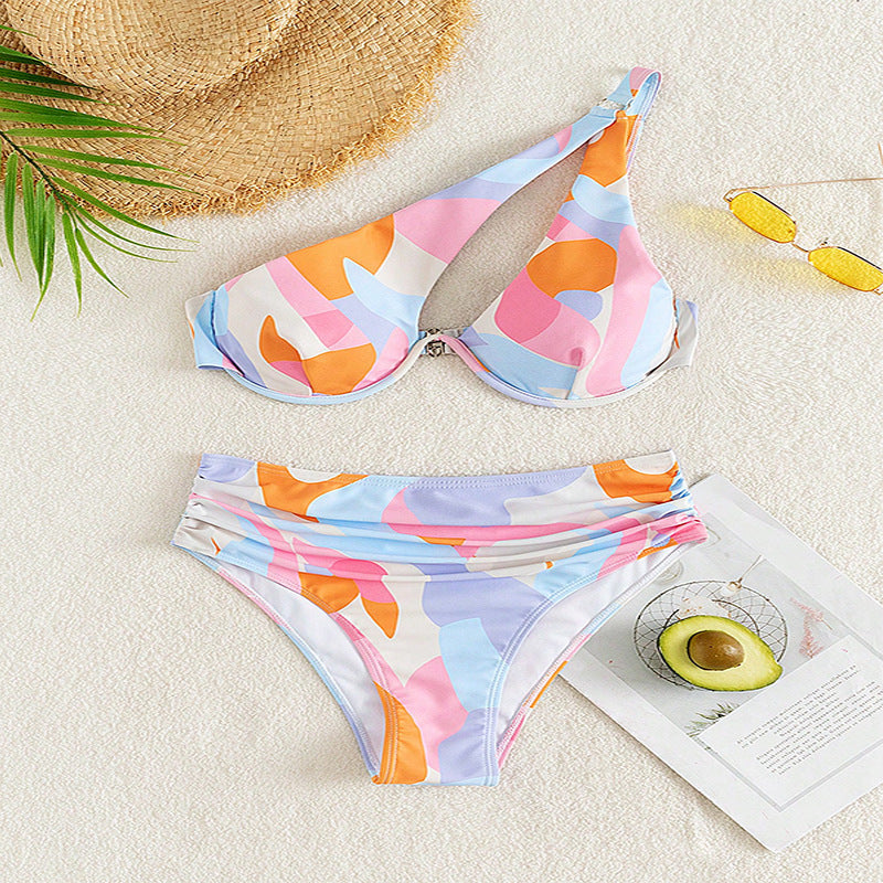 Damernas bikiniset med asymmetrisk topp och hög midja Mirla-Eva Jonsson