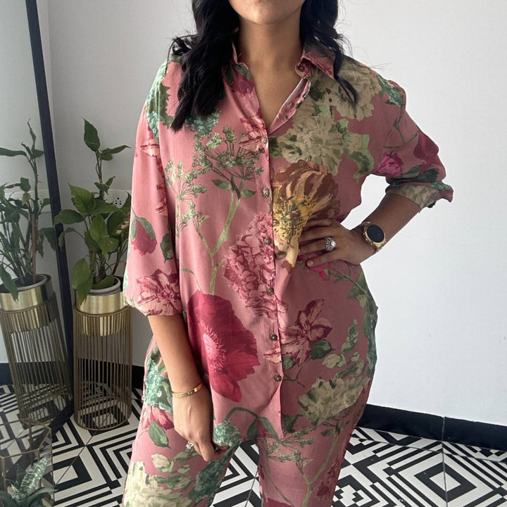 Damernas blommönster pyjamas-set Eva Jonsson-Eva Jonsson