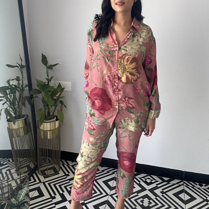 Damernas blommönster pyjamas-set Eva Jonsson-Eva Jonsson