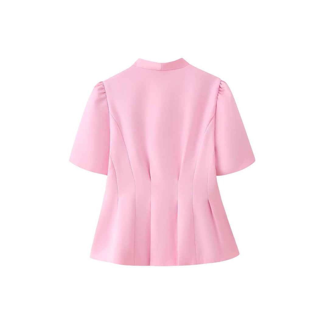 Damernas blus skjorta med elegant detalj och voluminösa ärmar Mirla-Eva Jonsson