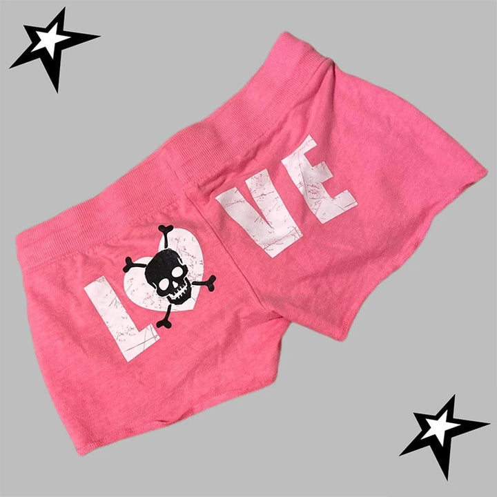 Damernas bomullsboxershorts med dödskalle-mönster Mirla-Eva Jonsson