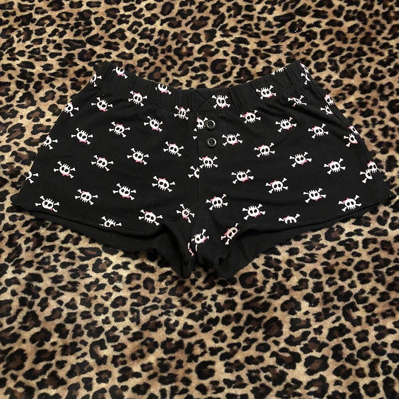 Damernas bomullsboxershorts med dödskalle-mönster Mirla-Eva Jonsson