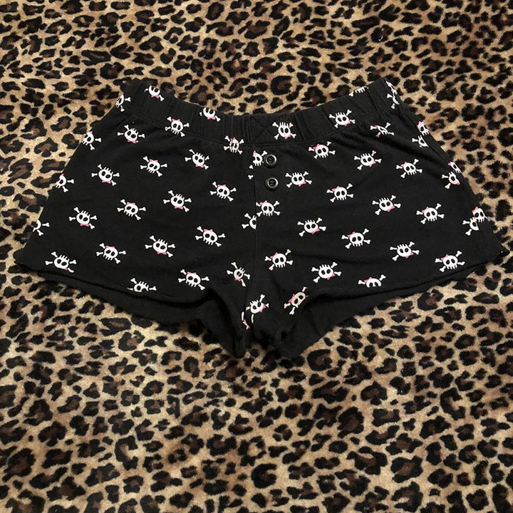 Damernas bomullsboxershorts med dödskalle-mönster Mirla-Eva Jonsson