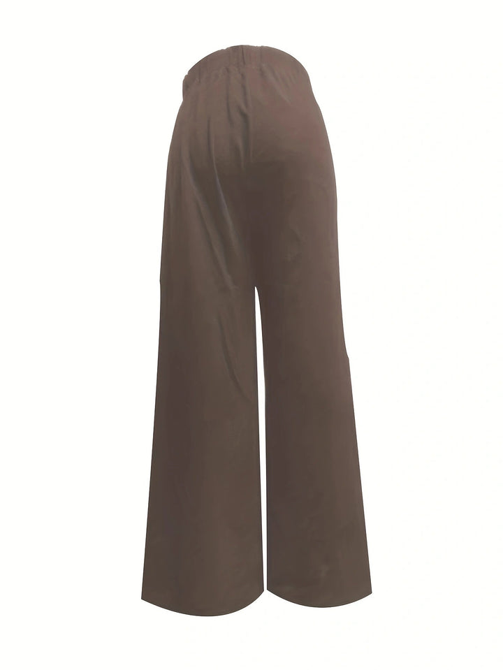 Damernas breda pluderbyxor med elastisk midja och knytbälte Eva Jonsson-Eva Jonsson