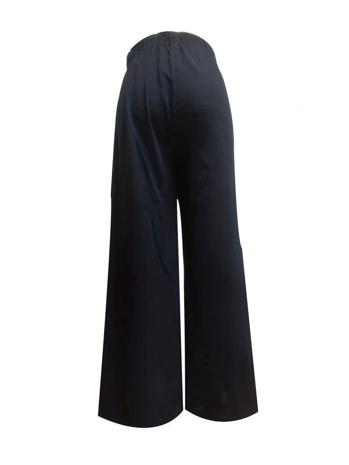 Damernas breda pluderbyxor med elastisk midja och knytbälte Eva Jonsson-Eva Jonsson