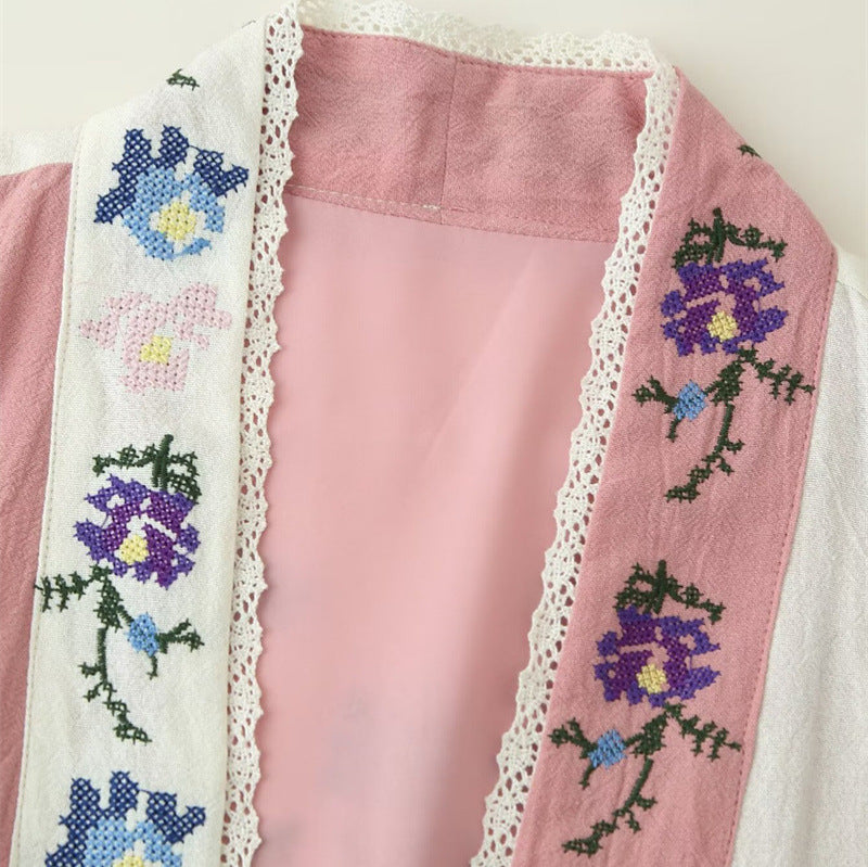 Damernas broderad kimono-jacka Mirla-Eva Jonsson