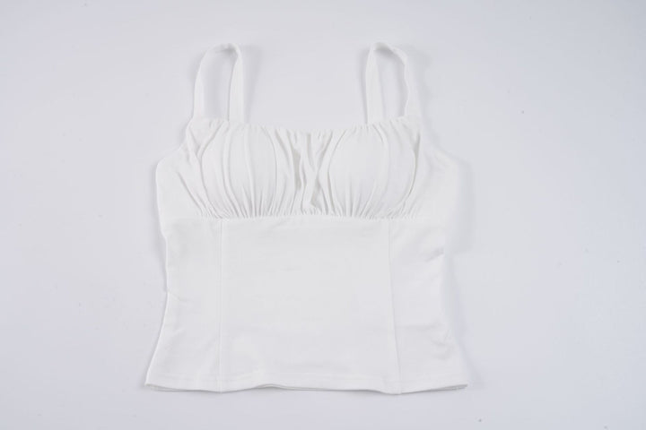 Damernas bustier-top med smickrande passform och fina volanger Mirla-Eva Jonsson