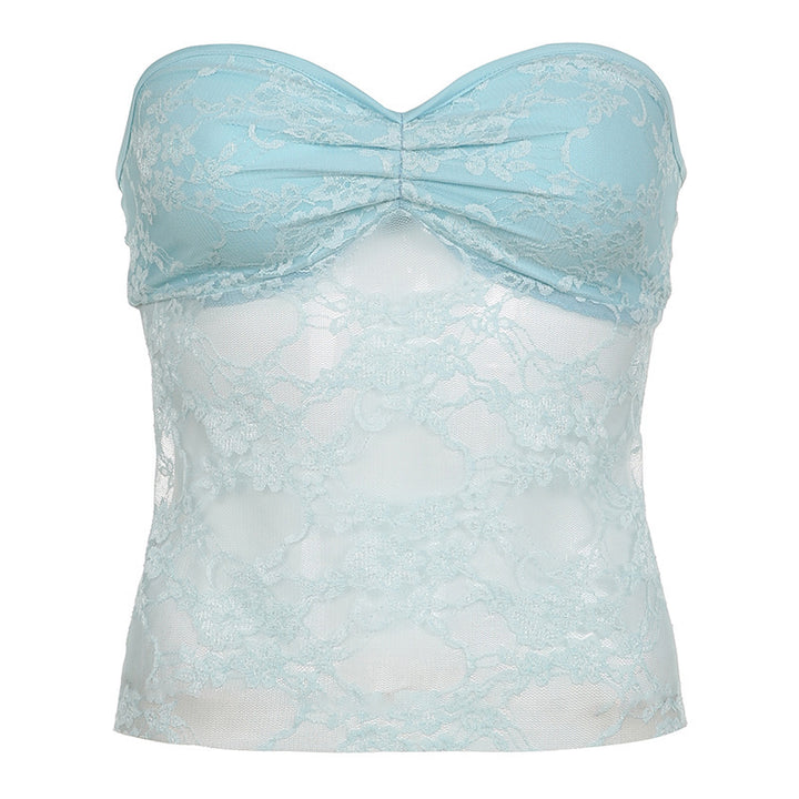 Damernas bustier topp med elegant spets och filigran design Mirla-Eva Jonsson