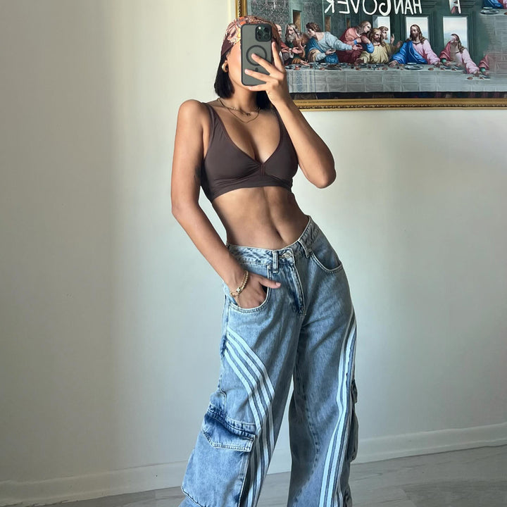Damernas cargo-jeans i en avslappnad oversized-snitt Mirla-Eva Jonsson