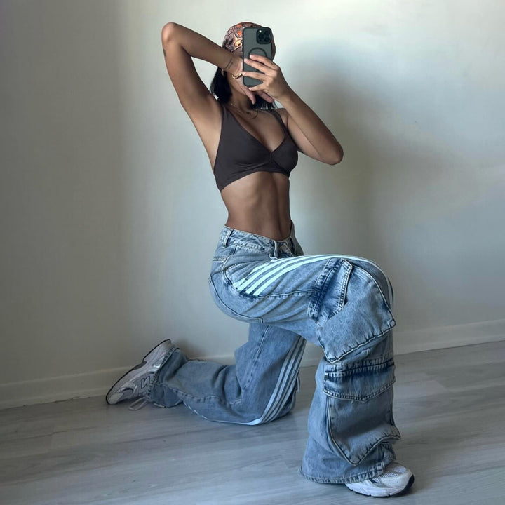 Damernas cargo-jeans i en avslappnad oversized-snitt Mirla-Eva Jonsson