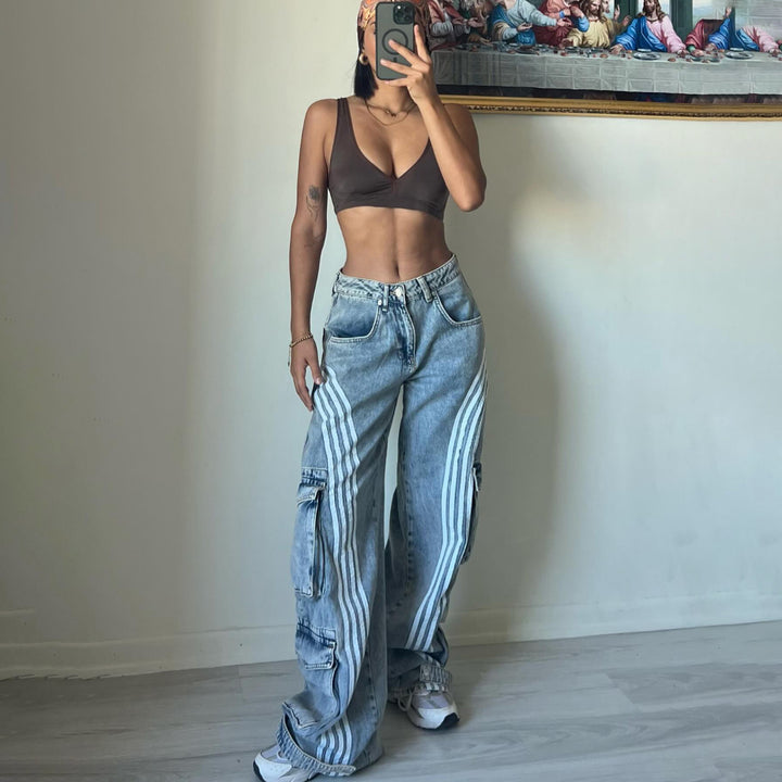Damernas cargo-jeans i en avslappnad oversized-snitt Mirla-Eva Jonsson