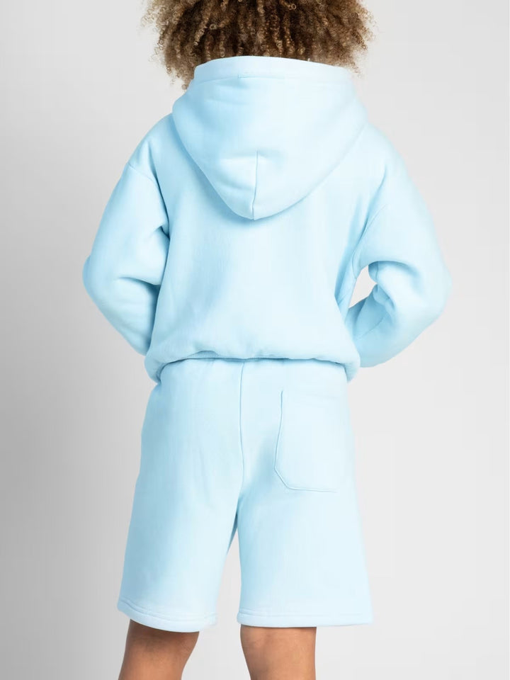 Damernas casual hoodie och shorts set i mjukt material med praktiska fickor Mirla-Eva Jonsson