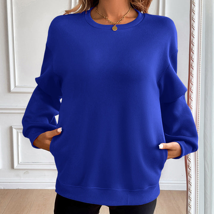 Damernas casual sweatshirt med mjuka material och avslappnad passform Eva Jonsson-Eva Jonsson