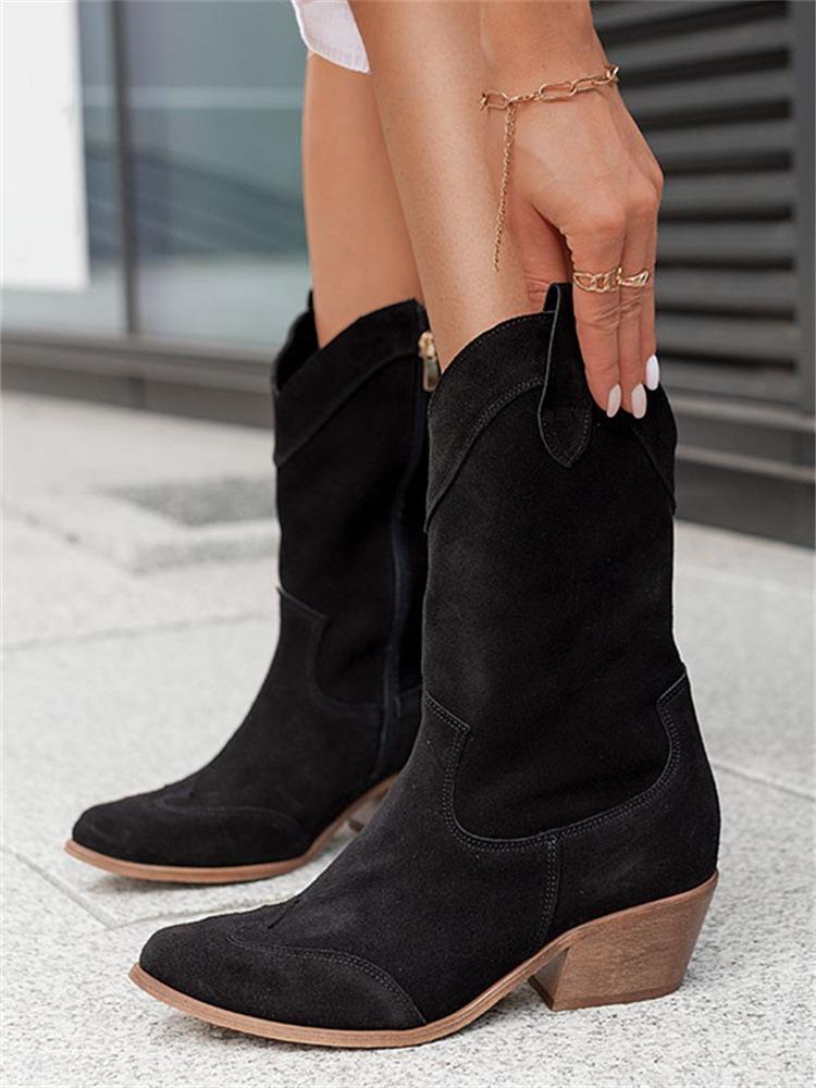 Damernas cowboystövlar med elegant blixtlås och trendig design Mirla-Eva Jonsson