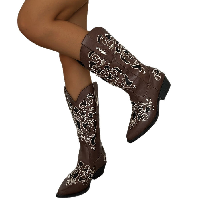 Damernas cowboystövlar med konstnärliga broderier Mirla 1762517346-Eva Jonsson