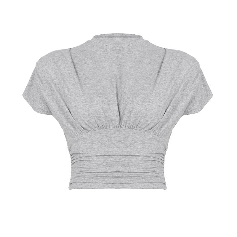 Damernas crop top med fashion ruffledetails och strukturerad design Mirla-Eva Jonsson