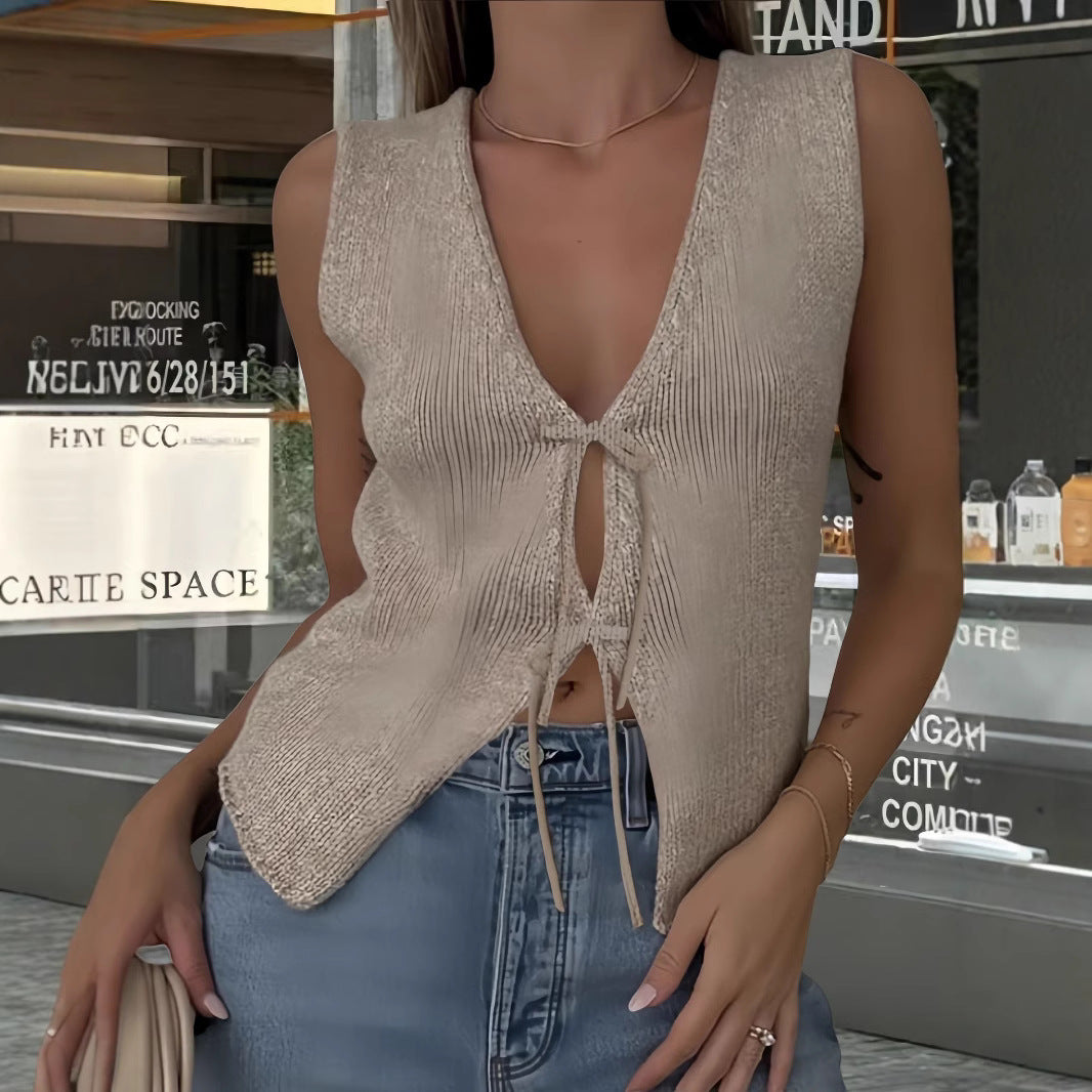 Damernas crop-top med smart snördesign Mirla-Eva Jonsson