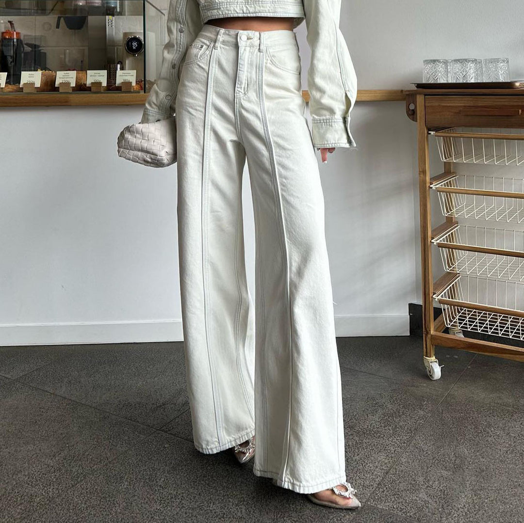 Damernas cropped denimjacka med korta ärmar Mirla-Eva Jonsson