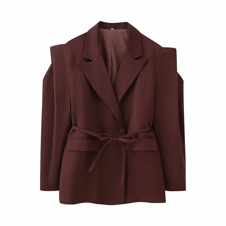 Damernas elegant blazer med blommönster och figursydd klipp Mirla-Eva Jonsson