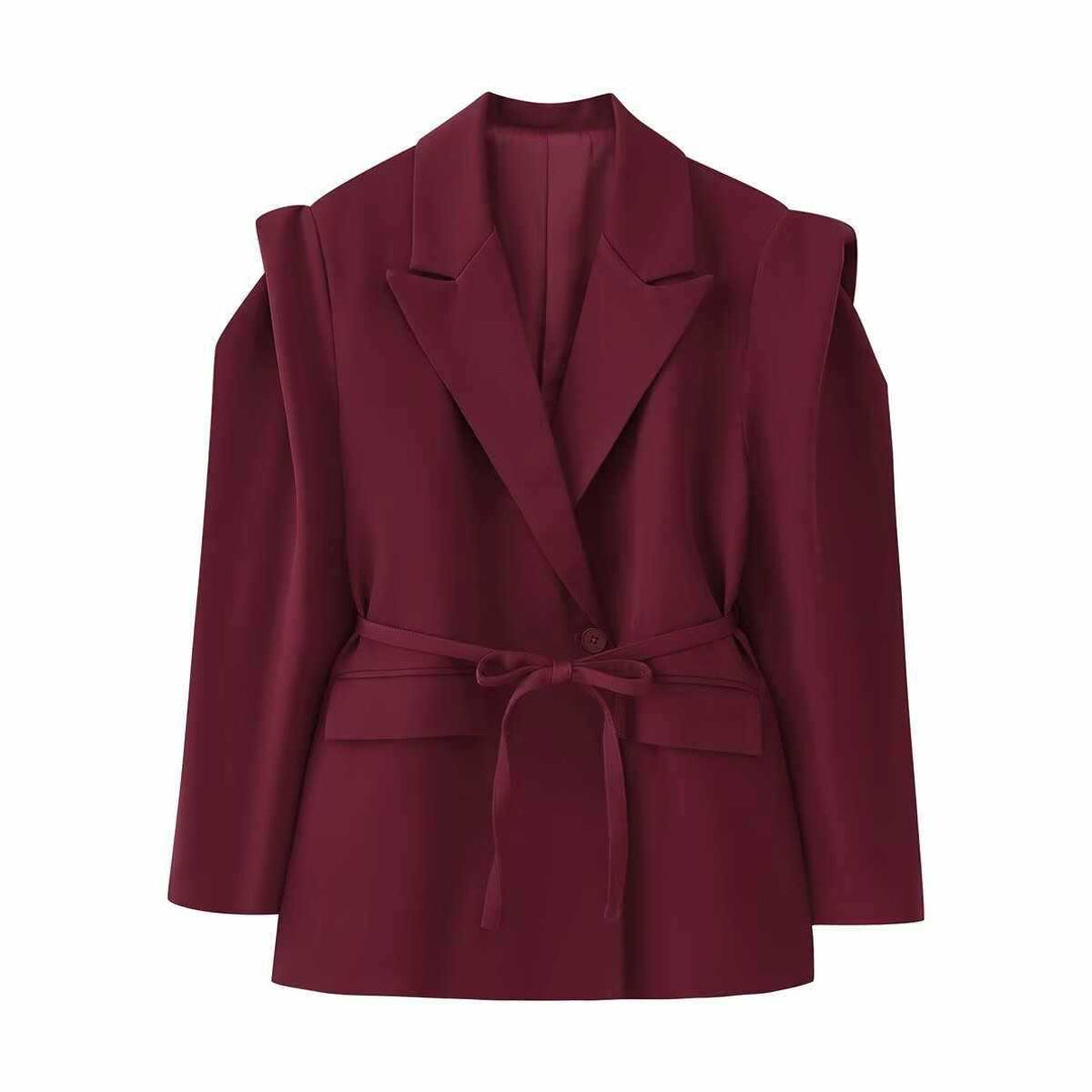 Damernas elegant blazer med blommönster och figursydd klipp Mirla-Eva Jonsson