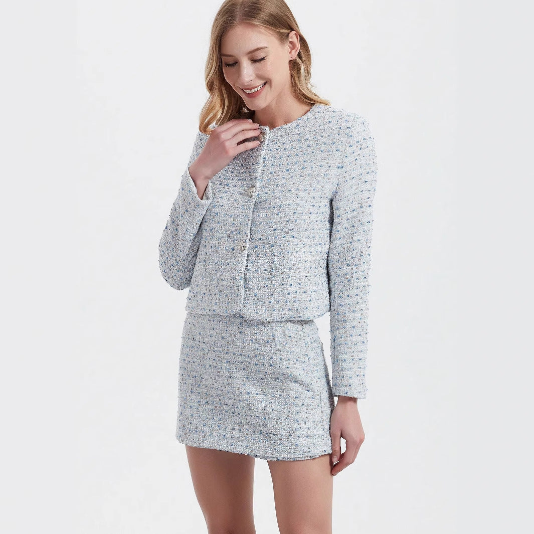Damernas elegant bouclé-blazer med strukturerad look Mirla-Eva Jonsson