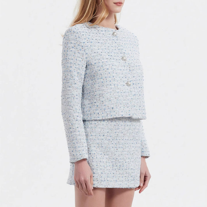 Damernas elegant bouclé-blazer med strukturerad look Mirla-Eva Jonsson