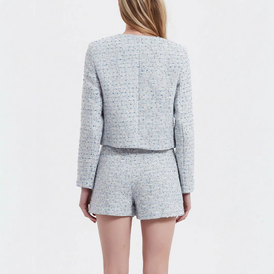 Damernas elegant bouclé-blazer med strukturerad look Mirla-Eva Jonsson