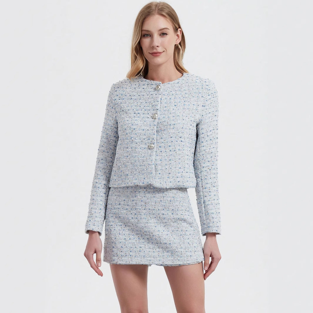Damernas elegant bouclé-blazer med strukturerad look Mirla-Eva Jonsson