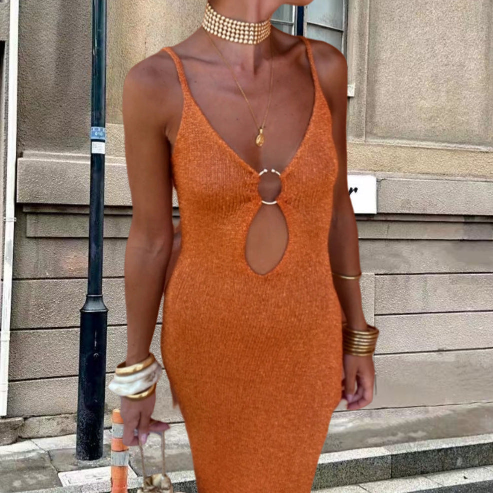 Damernas elegant skurna maxiklänning med sprundetail Mirla-Eva Jonsson