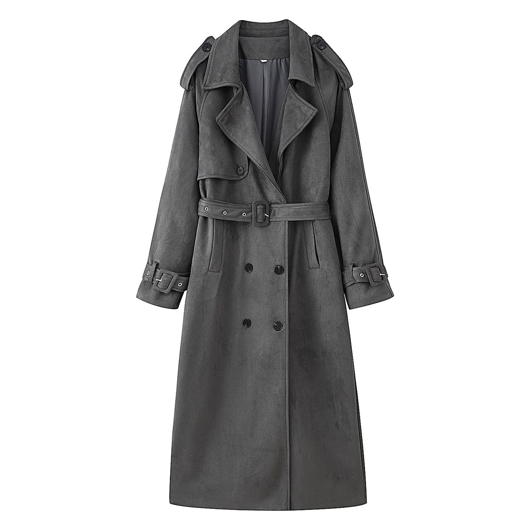 Damernas elegant trenchcoat med midjeband och trendiga detaljer Mirla-Eva Jonsson