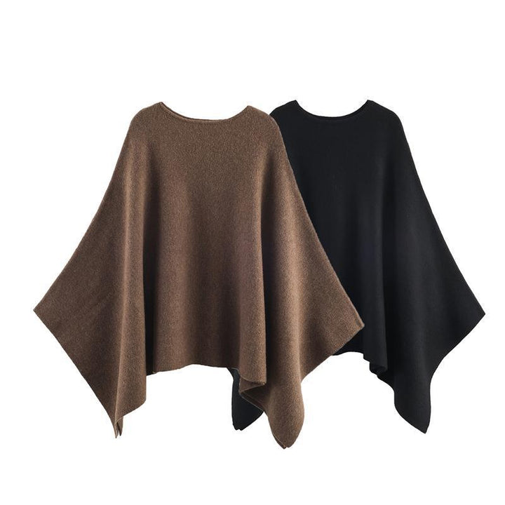Damernas eleganta PONCHO i högkvalitativt material med asymmetrisk skärning Eva Jonsson-Eva Jonsson