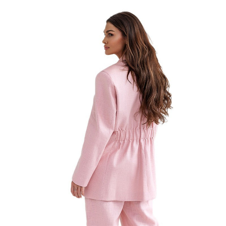 Damernas eleganta affärsdräkt med oversized blazer och bred byxstil Eva Jonsson-Eva Jonsson