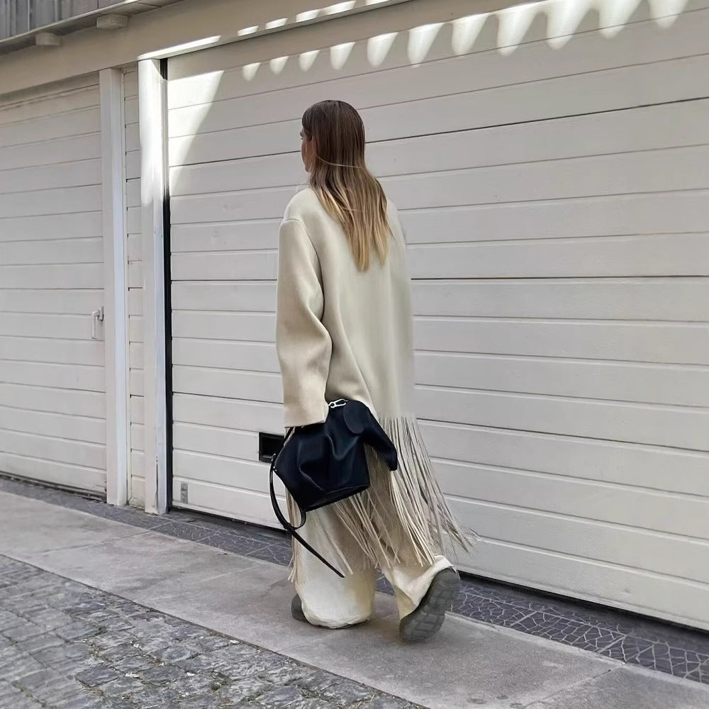 Damernas eleganta blazer med fransad design Mirla-Eva Jonsson