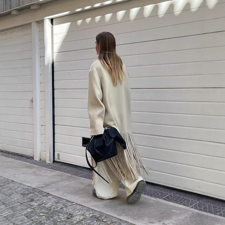 Damernas eleganta blazer med fransad design Mirla-Eva Jonsson