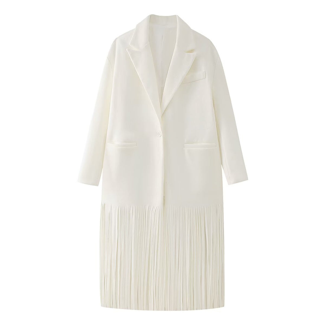Damernas eleganta blazer med fransad design Mirla-Eva Jonsson