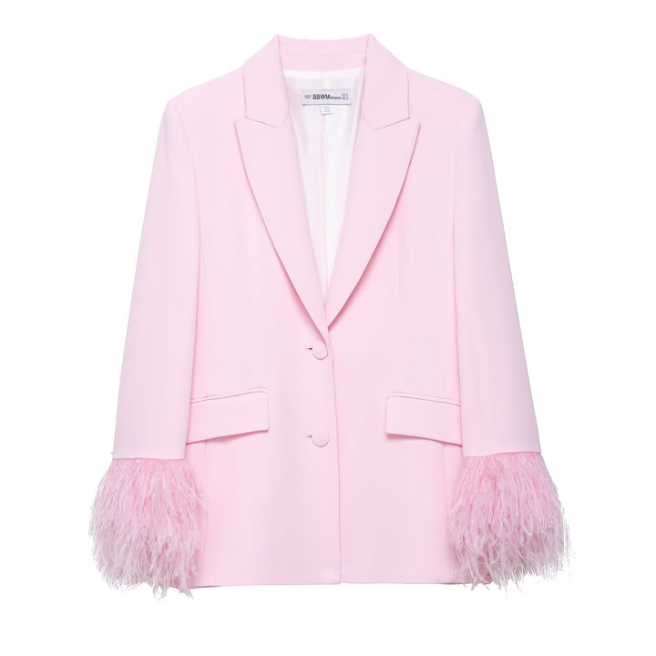 Damernas eleganta blazer med iögonfallande fjärr ärmar Mirla-Eva Jonsson