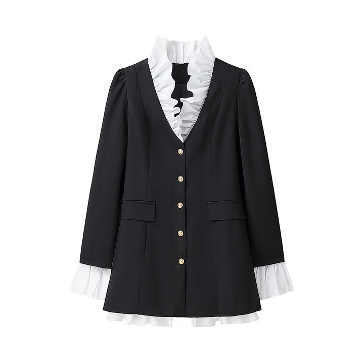 Damernas eleganta blazer med volangdetalj Mirla-Eva Jonsson