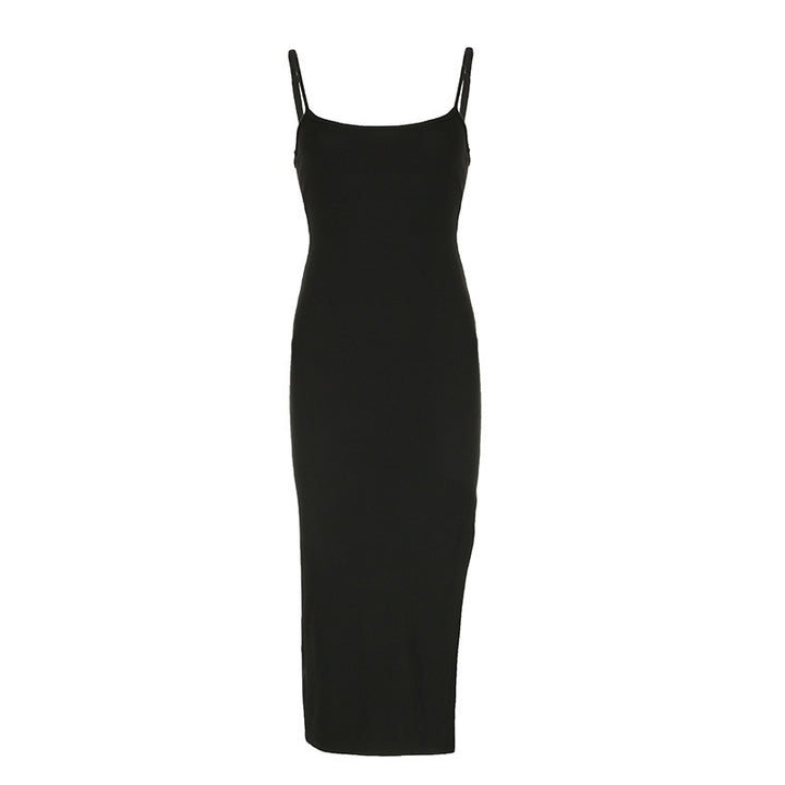 Damernas eleganta, figurnära Midi-dress med fina spagettiband Mirla-Eva Jonsson