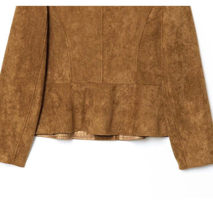 Damernas eleganta konstläderjacka med knappräddad design Mirla-Eva Jonsson