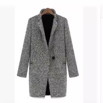 Damernas eleganta, mönstrade blazer med strukturerad design Mirla-Eva Jonsson