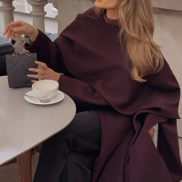 Damernas eleganta och mångsidiga poncho-jacka Mirla-Eva Jonsson