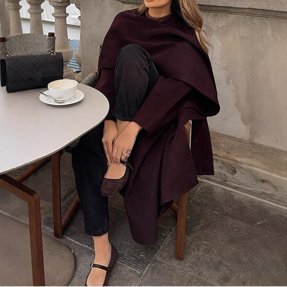 Damernas eleganta och mångsidiga poncho-jacka Mirla-Eva Jonsson