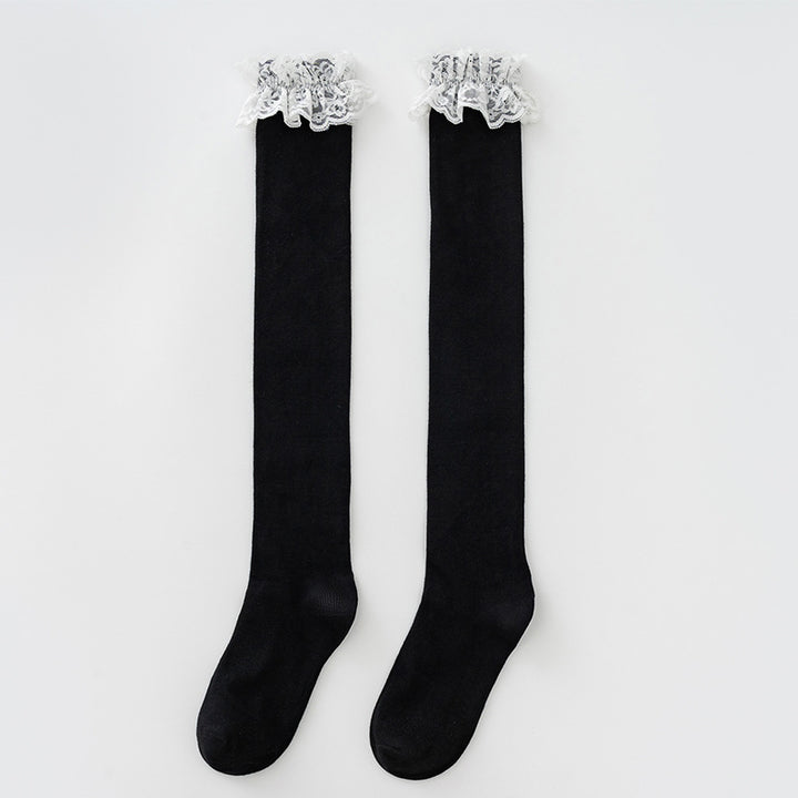 Damernas eleganta overknee-strumpor med romantiskt spetskant Eva Jonsson-Eva Jonsson