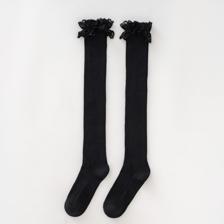 Damernas eleganta overknee-strumpor med romantiskt spetskant Eva Jonsson-Eva Jonsson