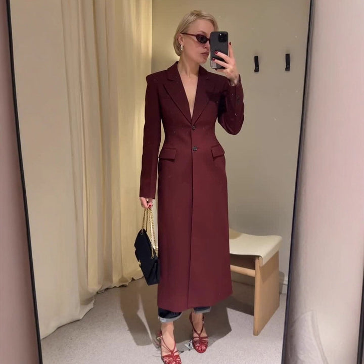 Damernas eleganta oversized-blazer i högkvalitativt material Mirla-Eva Jonsson