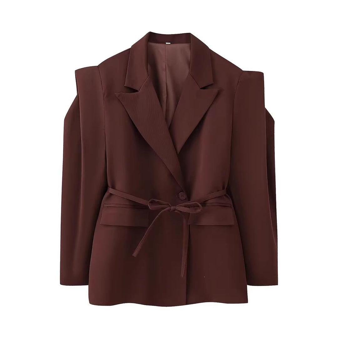 Damernas eleganta oversized blazerjacka med midjebälte Mirla-Eva Jonsson