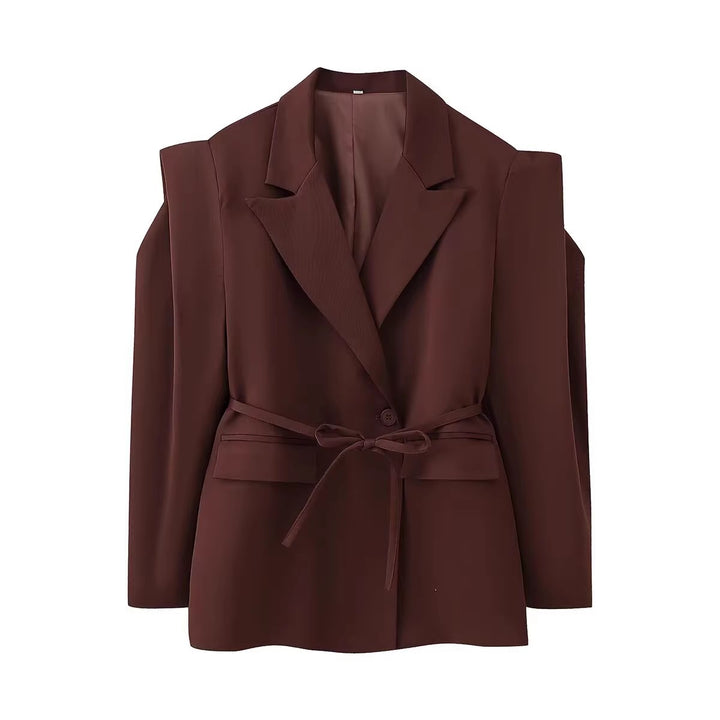 Damernas eleganta oversized blazerjacka med midjebälte Mirla-Eva Jonsson