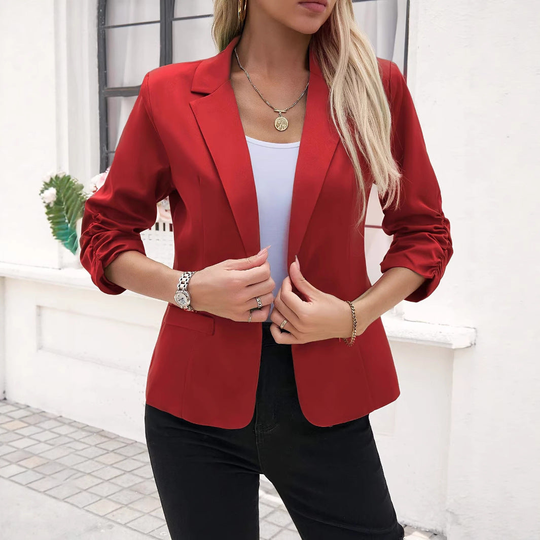 Damernas eleganta stretchblazer med loopärm och moderna detaljer Mirla-Eva Jonsson
