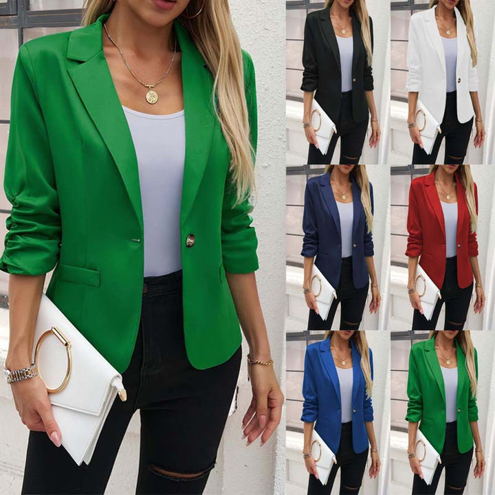 Damernas eleganta stretchblazer med loopärm och moderna detaljer Mirla-Eva Jonsson