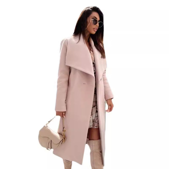Damernas eleganta trenchcoat med bälte och högkvalitativ bearbetning Mirla-Eva Jonsson